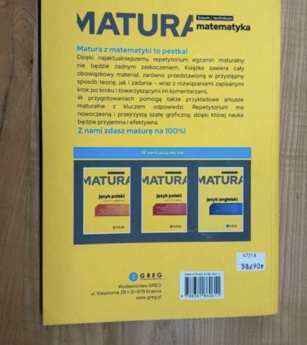 Książka z matematyki do matury