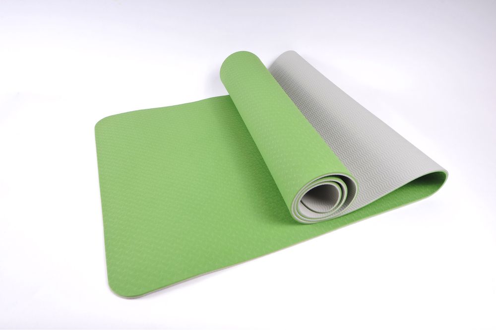 Коврик + чехол Yoga Mat TPE 6/8мм, каремат для фитнеса, йоги,пилатеса