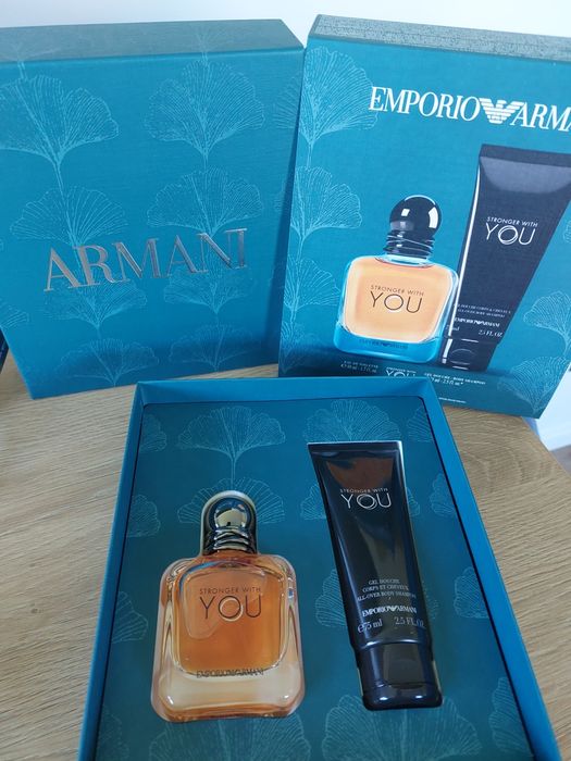 Armani set stronger with you EDT + żel pod prysznic
