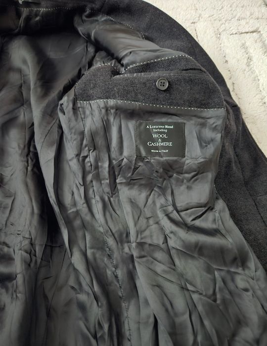 Nowy Ekskluzywny Wełniany Płaszcz JEFF Banks z Kaszmirem 54 (XL)