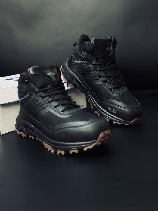 Кожаные кроссовки Salomon зимние WaterProof Gore-Tex Зима Саломон