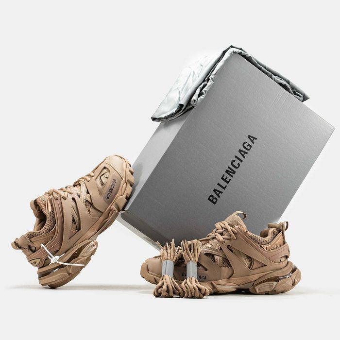 Женские кроссовки Balenciaga Track Brown Premium. 36-41