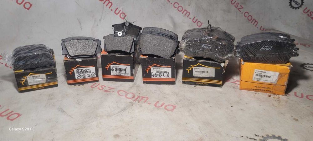 Ассортимент Колодок тормозных SUZUKI TOYOTA VW DaeWoo Hyundai Mazda