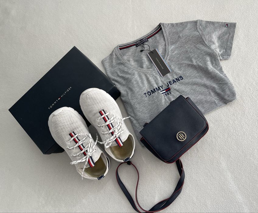 Пакет вещей! Ветровка,кроссовки, сумка! Tommy hilfiger