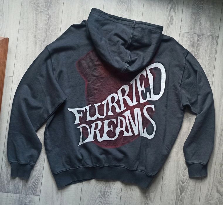 bluza z kapturem hoodie zip rozpinana z nadrukiem na plecach oversize
