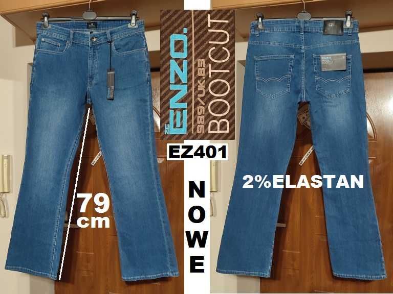 spodnie jeans ZE ENZO EZ401 W32 L31 pas 85 86 88 – 90 92 93 NOWE
