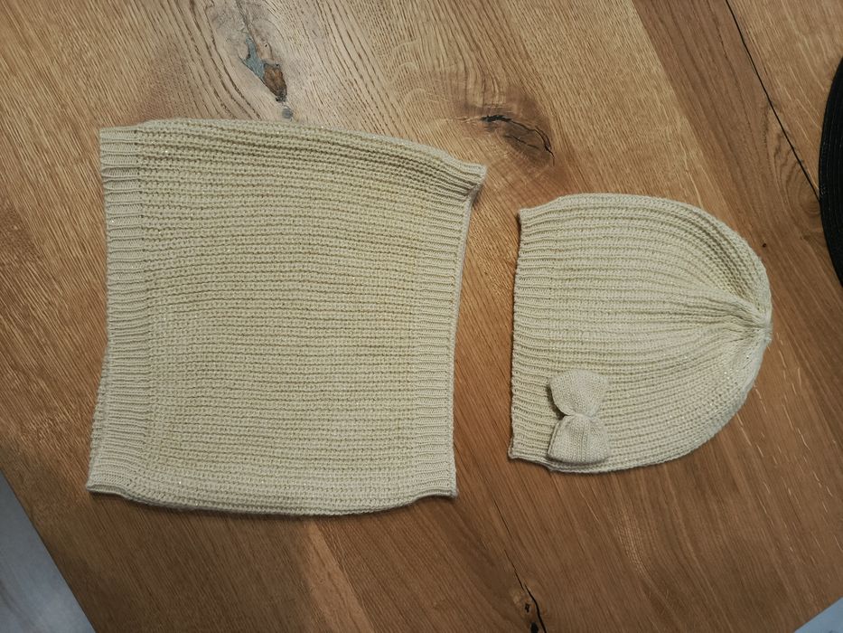 Wiosenny komplet czapka+komin 6-10 lat