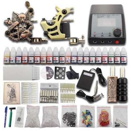 New professional tattoo kit 2 machines 20 inks and all materials64552902019971120