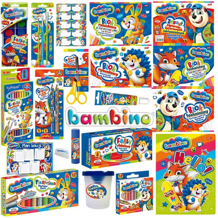 Wyprawka szkolna Bambino 20 elementów Made in Poland