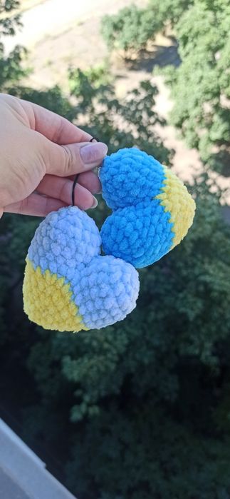 Символічний брелок сердечко прапор України синьо-жовтий український