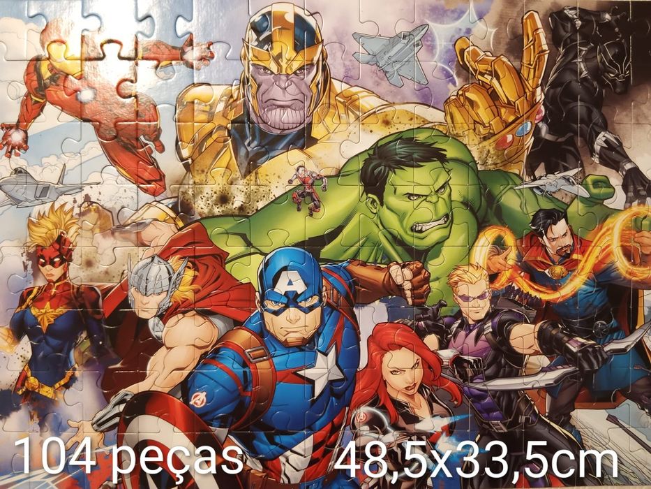 Puzzle 104 peças Avengers Marvel