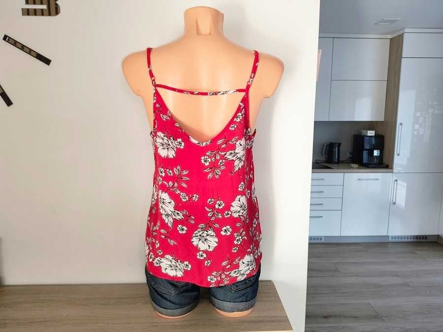 Primark * letni czerwony top w kwiatki * 38 M