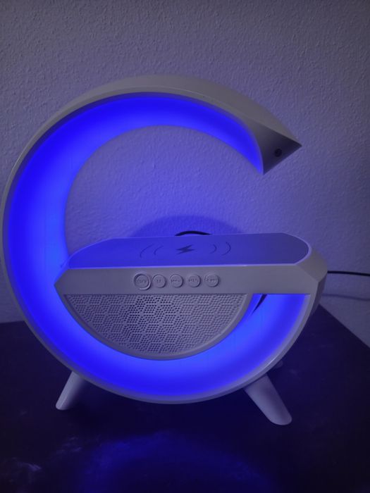 Coluna Bluetooth Led Rgb Led / Carregador Induçao