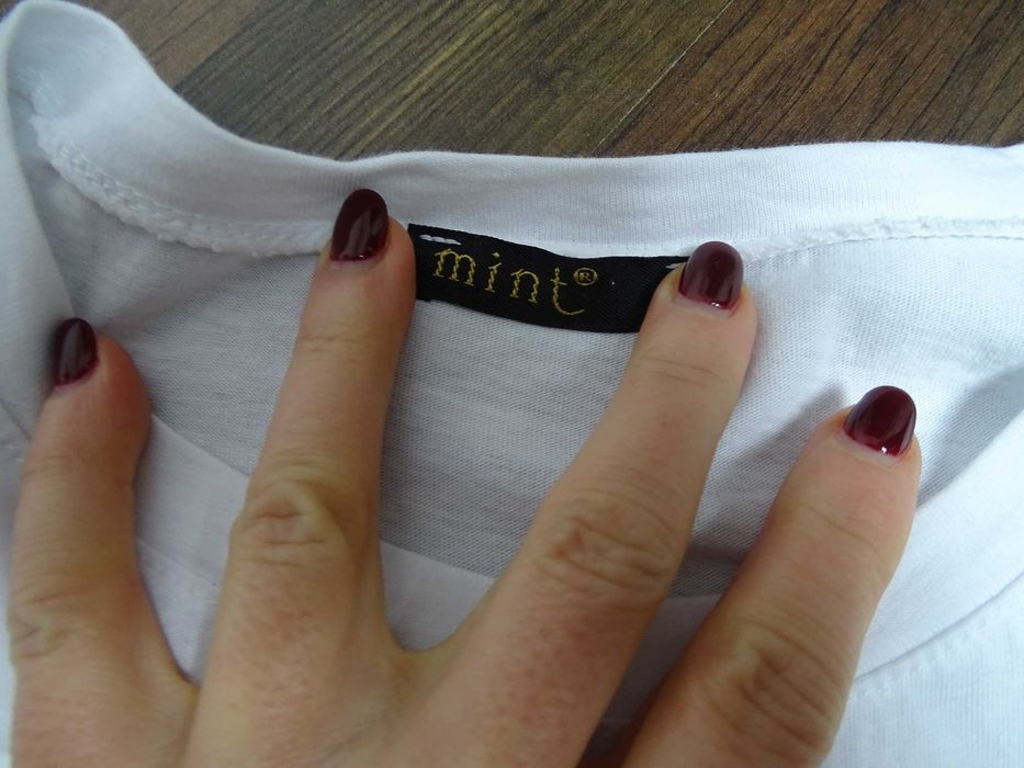 T-shirt mint Luxe Women cyrkonie kamienie