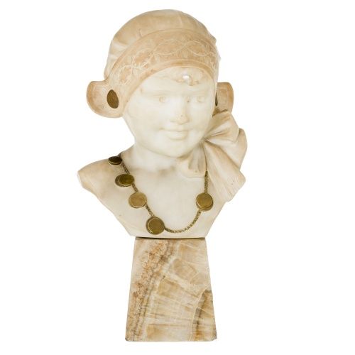 Escultura - Busto 'figura feminina' arte nova