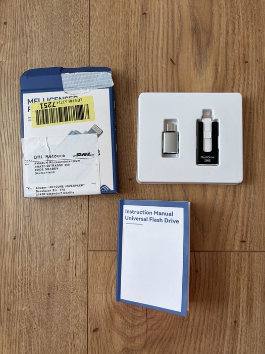 Pendrive 256 GB 3w1 z adapterem USB-C