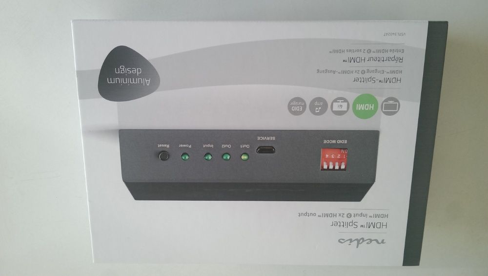 Multiplicador de vídeo Nedis HDMI c/ 2 portas.