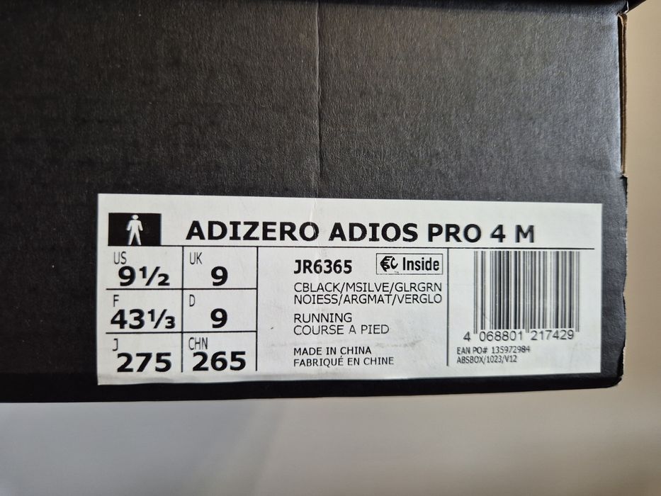 Buty męskie do biegania Adidas Adizero Adios Pro 4 rozmiar 43 1/3.