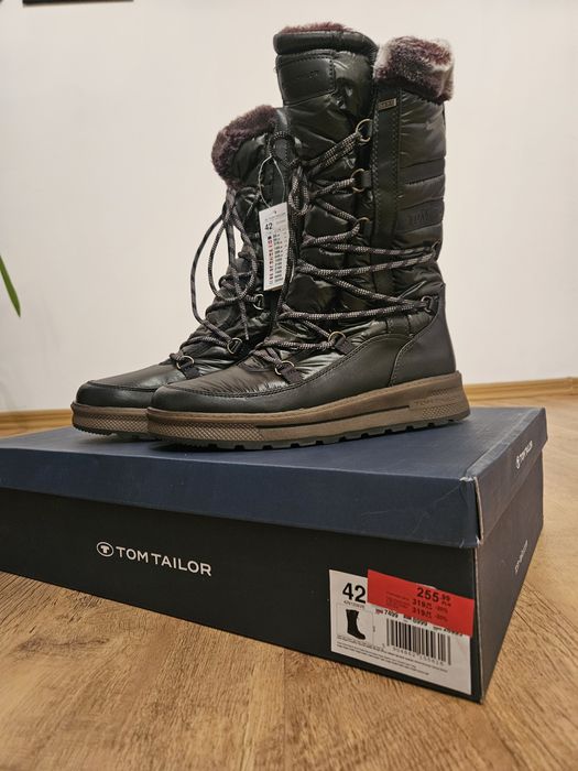 Śniegowce kozaki khaki zielone 42