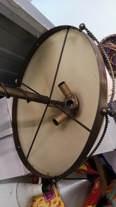 Vintage Candeeiro em Bronze e Alabastro