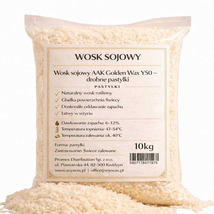 10kg Wosk Sojowy Golden Wax Y50 - PASTYLKI od SoyWax.pl