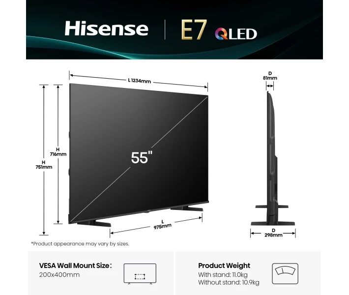 Телевізор Hisense 55E7Q