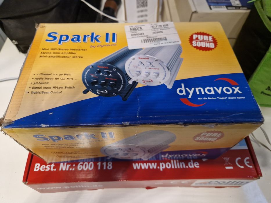 Dynavox Spark II Stereo Mini wzmacniacz (2 x 30 Watt) silber