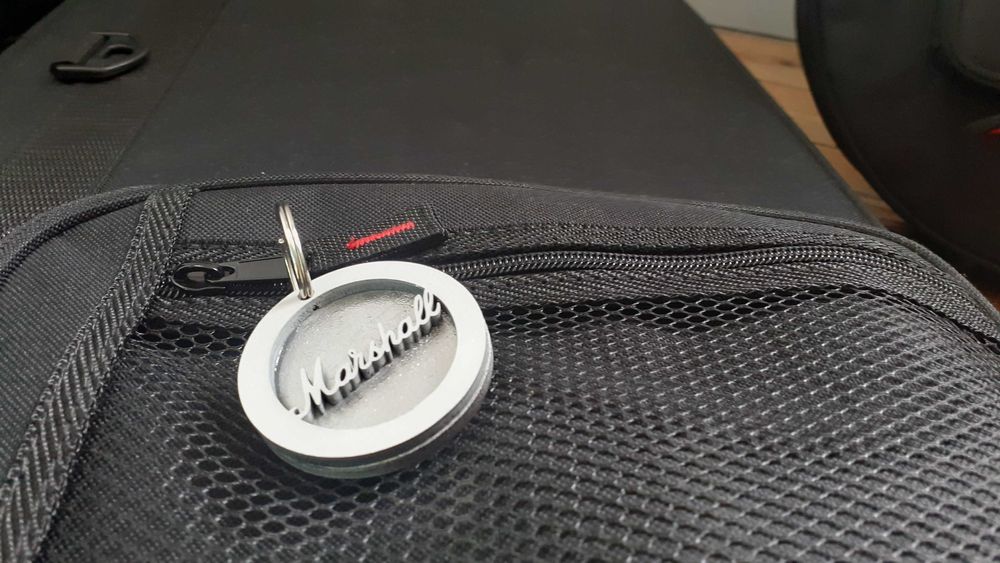 Porta-Chaves com logotipo Marshall (cor branca e prata)