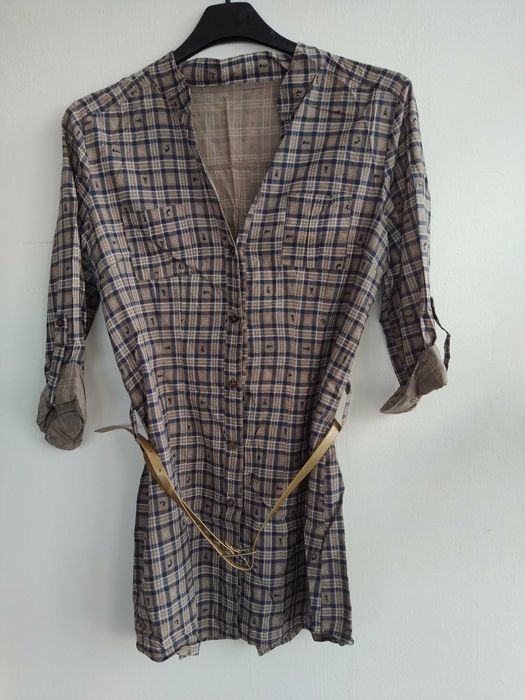 Túnica / camisa quadriculada - Tamanho L