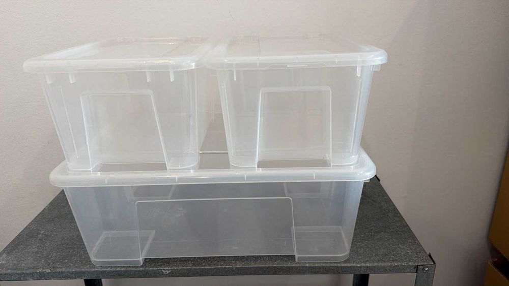 11 caixas c/ tampa para organização Samla Ikea