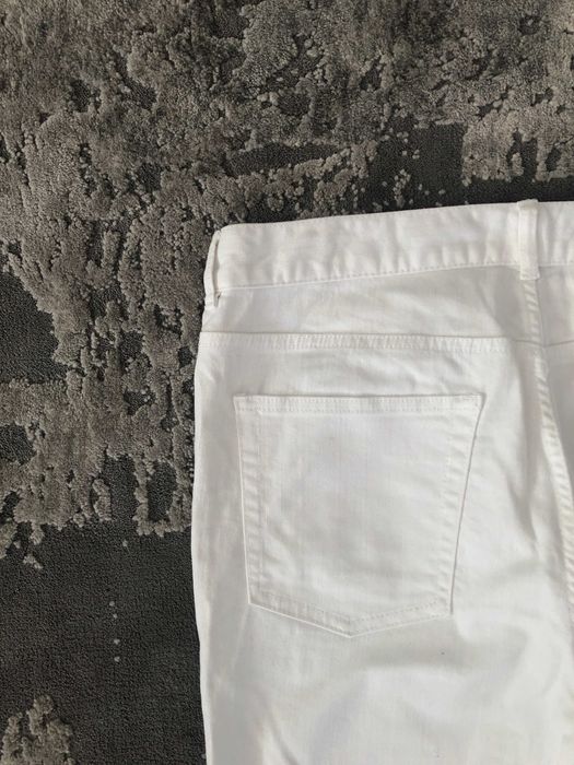 spodnie damskie białe H&M bawełna i elastan r 40