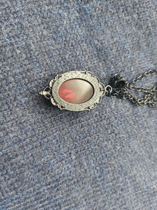 Женское колье ожерелье  Рубиновый овал