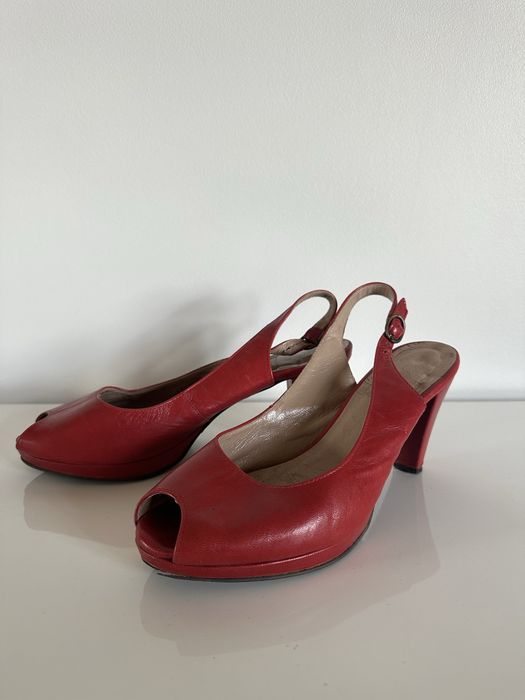 Skórzane szpilki Ryłko