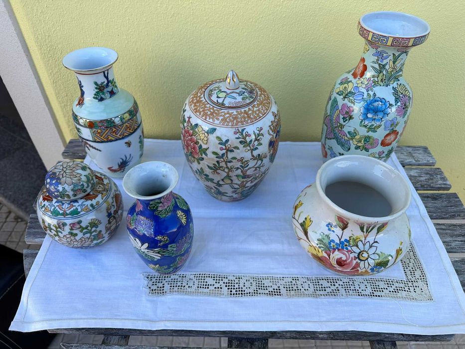 Jarros e potes porcelana