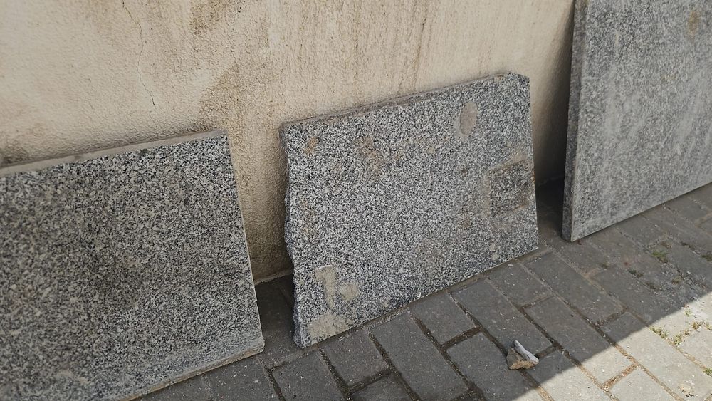Pedras de granito e de mármore