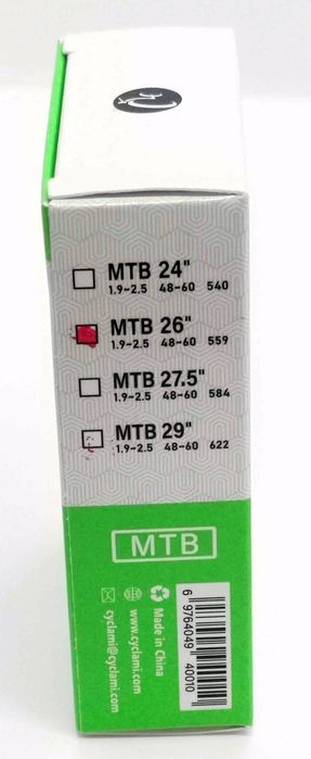 CYCLAMI Lekka Dętka 65g TPU Rozmiar 26x1,9 - 2.50  WENTYL Presta 45mm