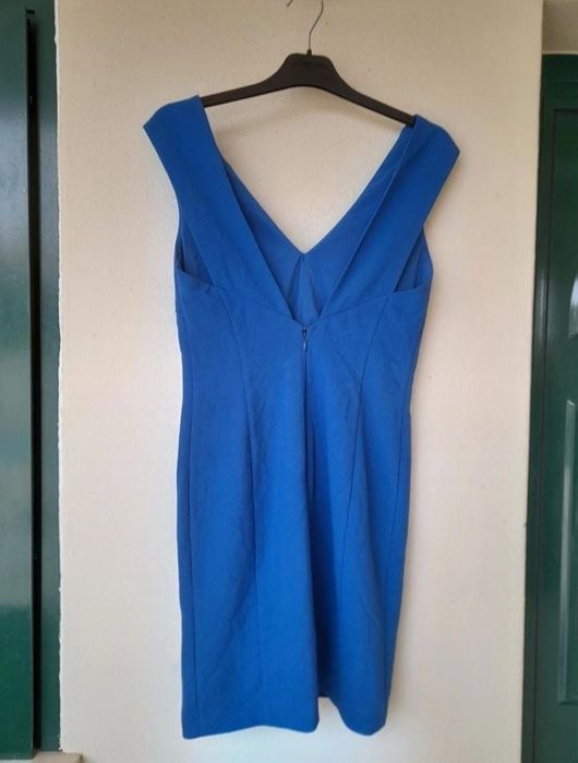 Vestido de cerimónia azul Mango S