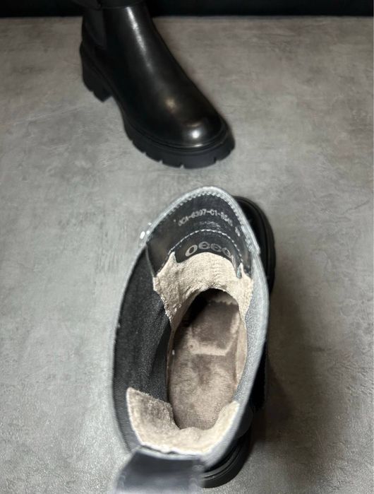 Черевики ботинки челсі натуральна шкіра утеплені ботінки сапоги бренд