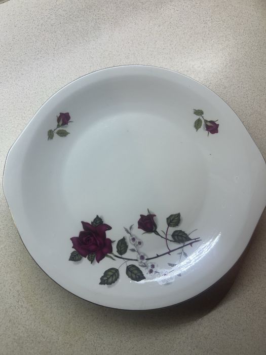 Talerz Chodzież kwiaty róże