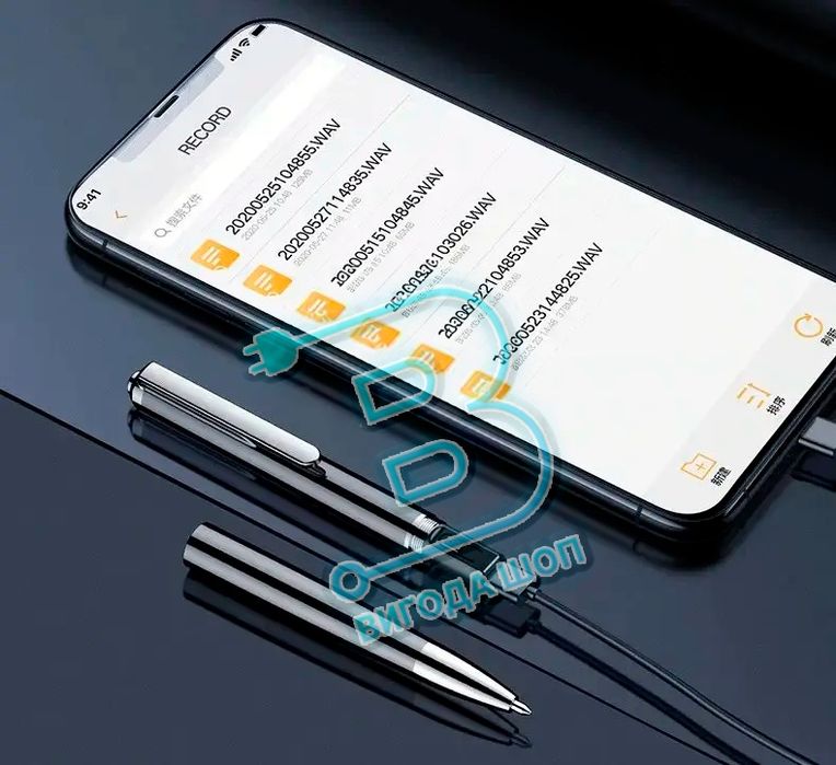 Ручка із вбудованим цифровим диктофоном V10 16Gb