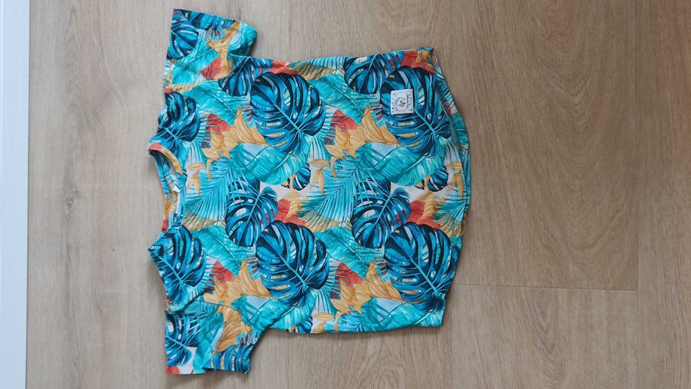 T-shirt Monstera Blue 128/134 Hey Popinjay