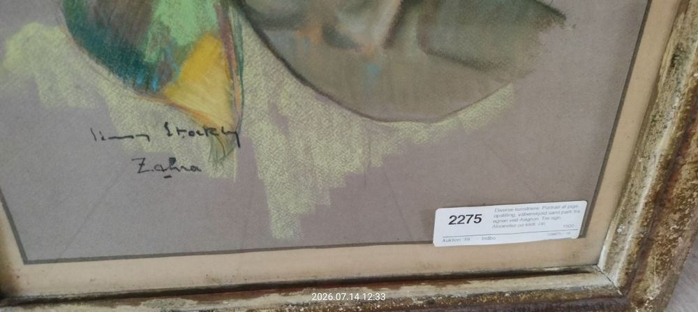 Obraz Pastel „Zahra” - Simon Stockly (École de Paris), 1940 r. Algieria