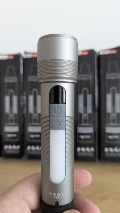 Тактичний / волого захищений / металевий ліхтар Warsun 1000 lm / 18650 / 2800 mah / ударостійкий/ 9 режимів / алюмінієвий сплав / червоне світло