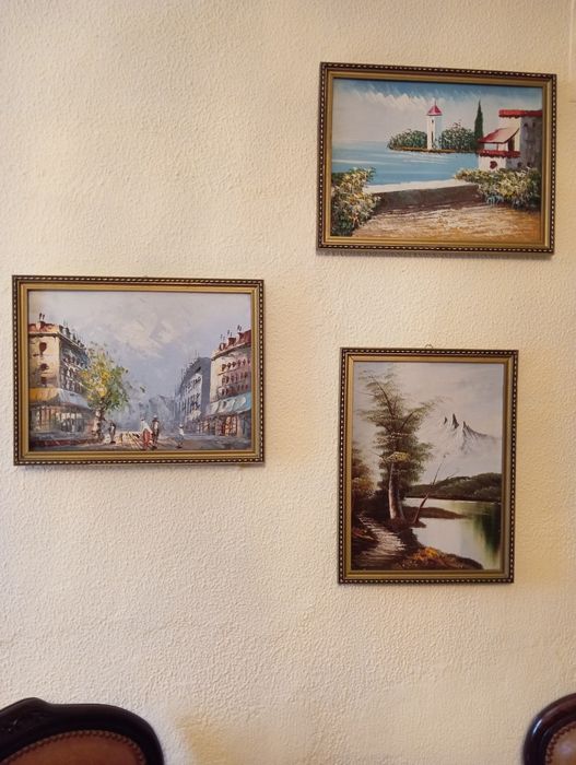 3 quadros antigos ,como novos