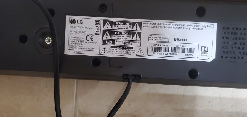 Coluna Soundbar LG sj2