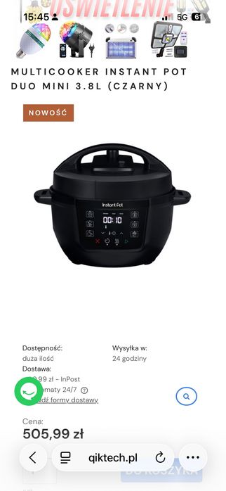 Multicooker Instant Pot Classic Mini 3,8 litra