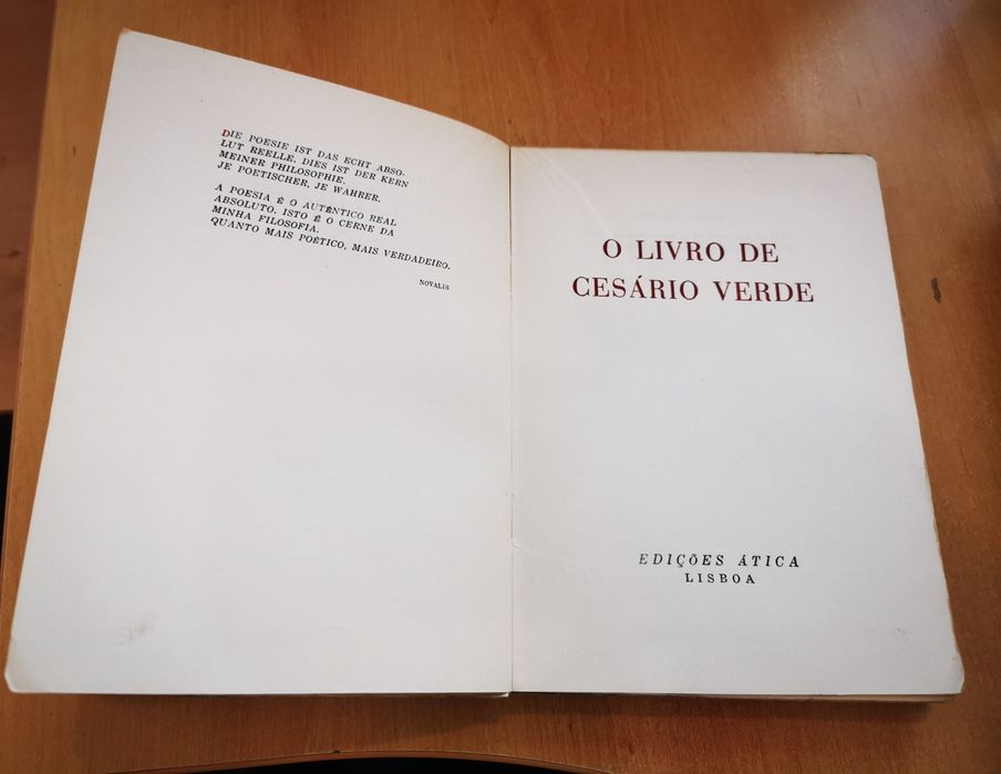 Obras de António Nobre, Florbela Espanca e Cesário  Verde