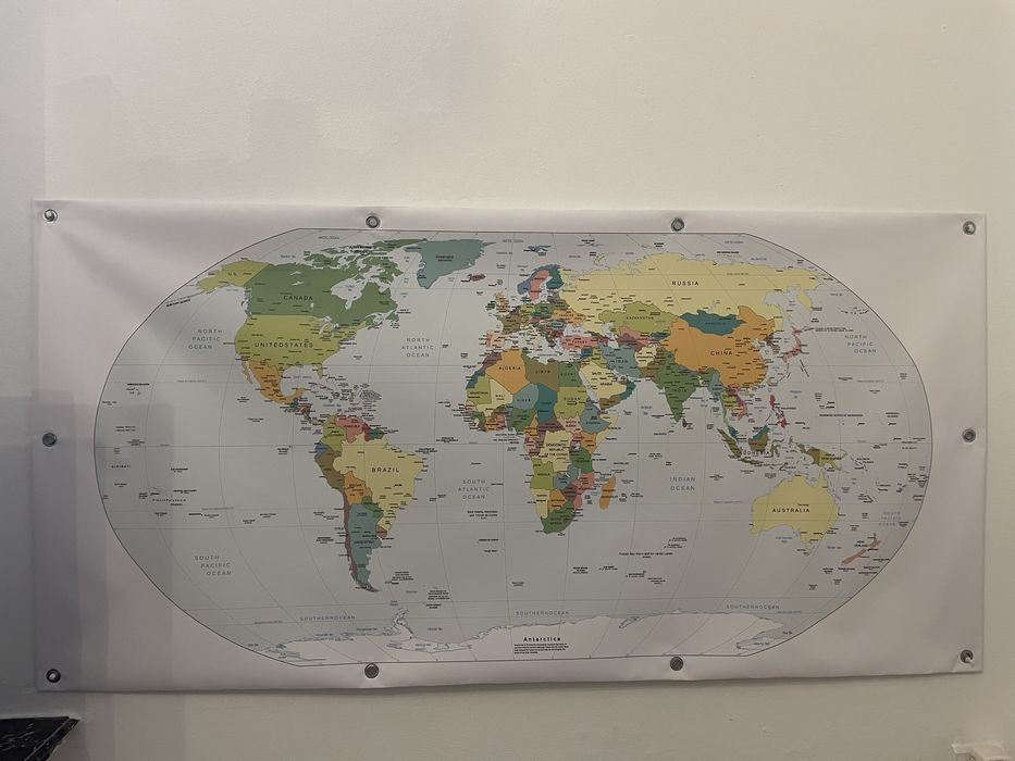 Карта світу на анг мові