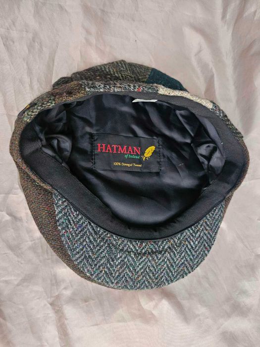 Hatman of Ireland Зелені відтінки Donegal Tweed Patch Капка Ірландії