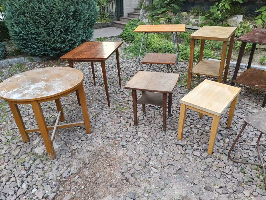 stylowy stół, stolik: kawowy, śniadaniowy, obiadowy, pomocniczy, vintage PRL